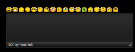 JComments emoticons set at dark template