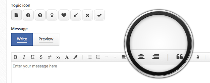 Font icons in WYSIWYG editor