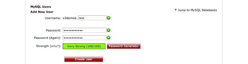 Create DB user and Database