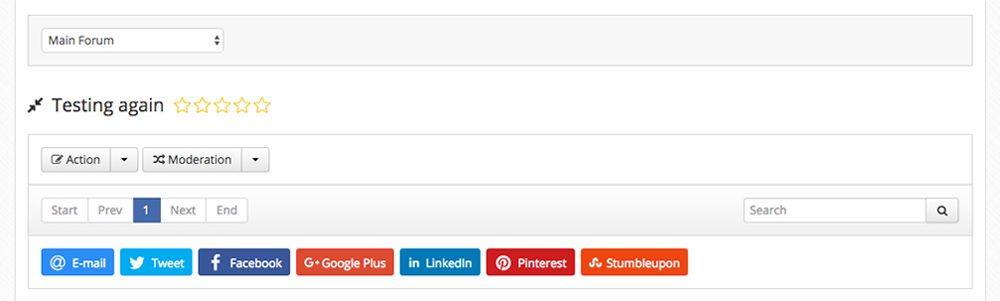 Default Social Share buttons in Kunena