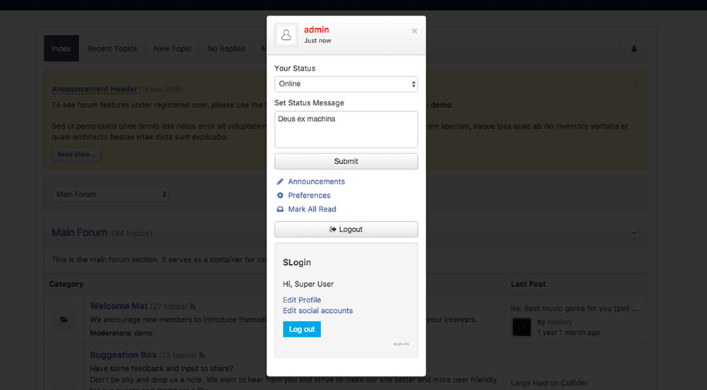 Logout position with Slogin module