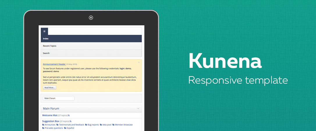 Kglorious - Kunena 5 template