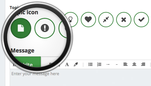 Vector icons in WYSIWYG editor