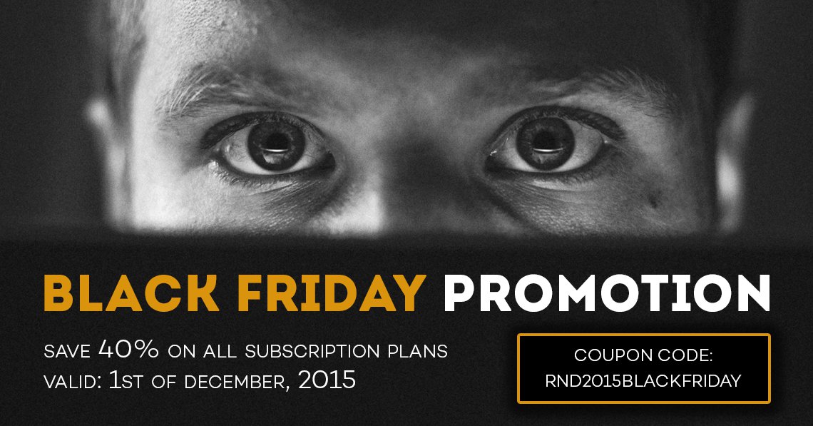 Black Friday super sale: save 40% on all subscription plans
