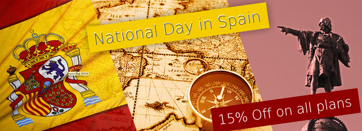 Columbus Day in Spain: 15% Off on all plans
