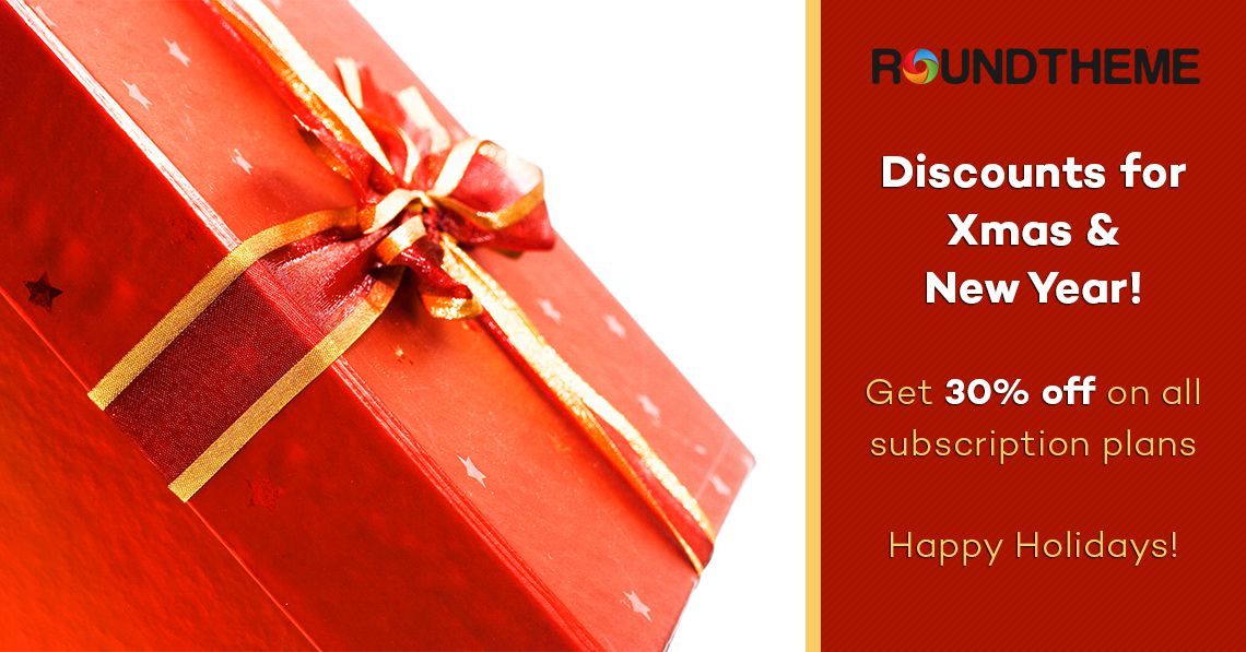 Discounts for Xmas & New Year: get 30% off on all subscription plans