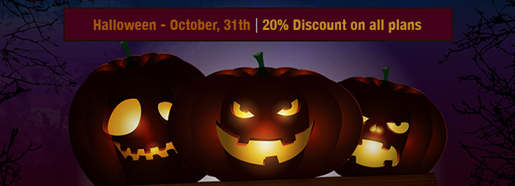 Halloween Discount: 20% Off on all plans