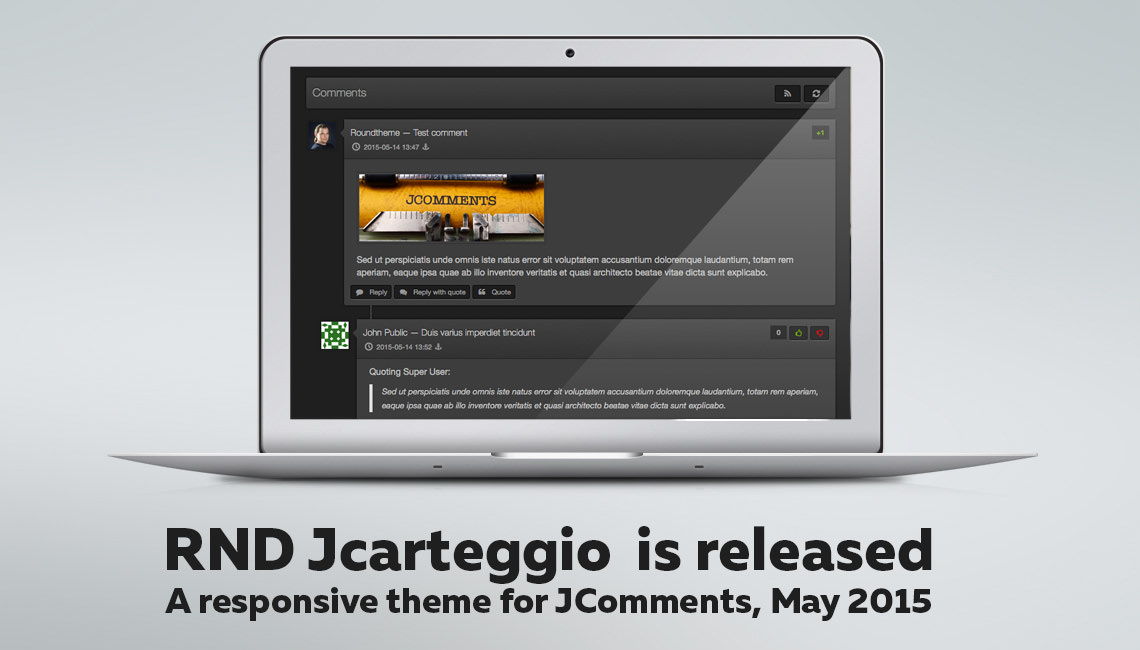 JCarteggio theme for JComments. May 2015 release