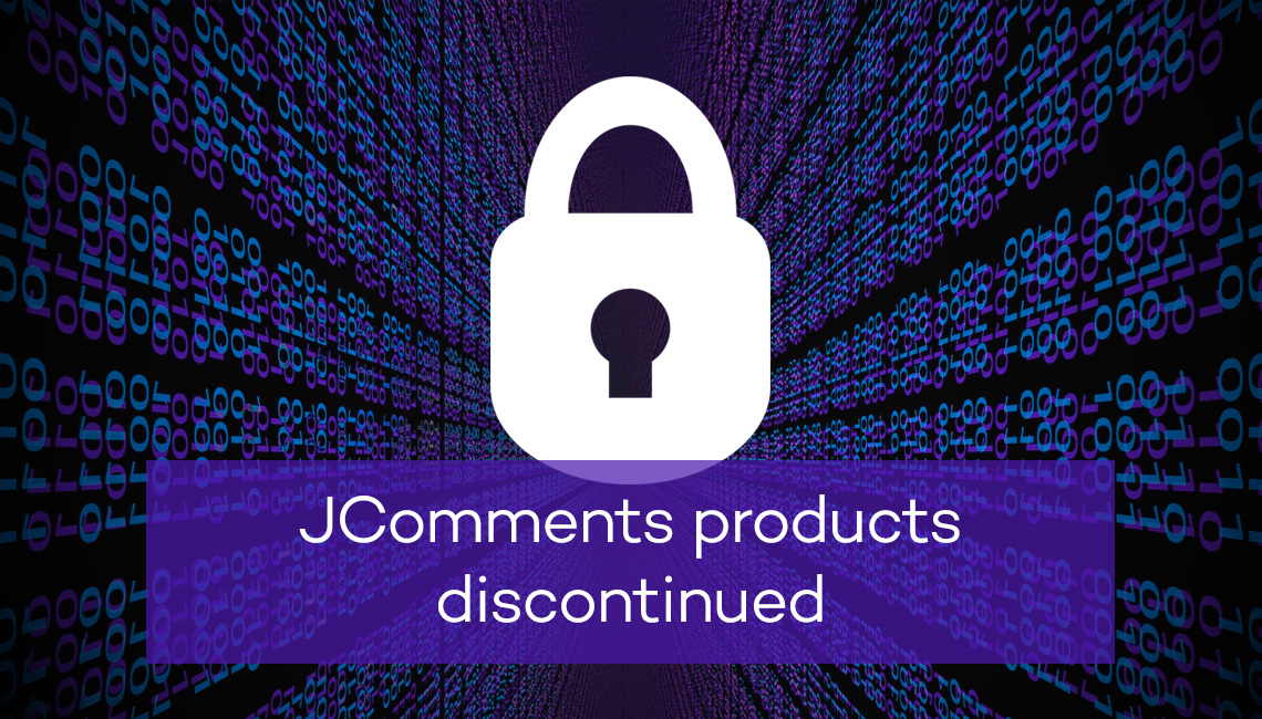 JComments products discontinued