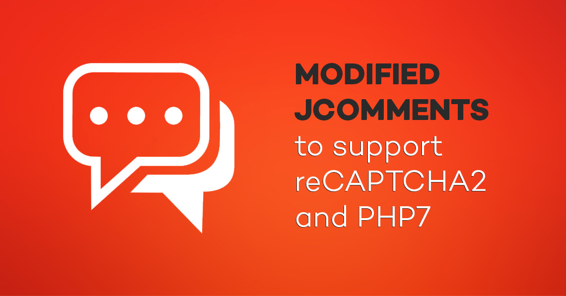 Modified JComments to support reCAPTCHA2 and PHP7