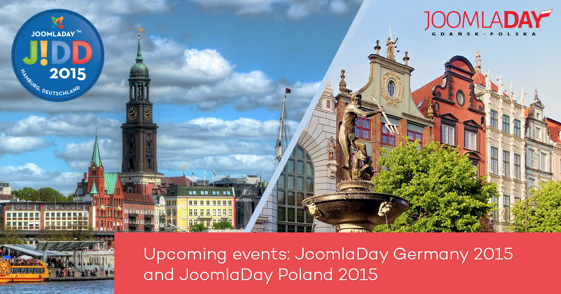 Upcoming events: JoomlaDay Germany 2015 and JoomlaDay Poland 2015