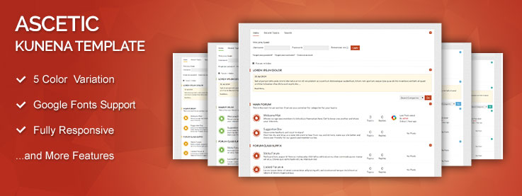 RND Kascetic theme release, August 2014 (Kunena template)