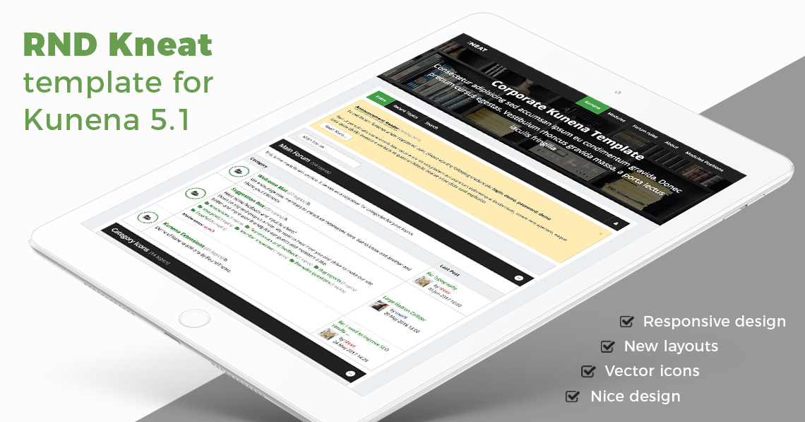 RND Kneat is compatible with Kunena 5.1