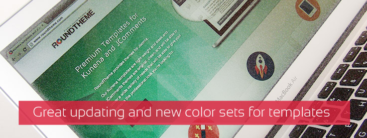Big update and new color sets for templates