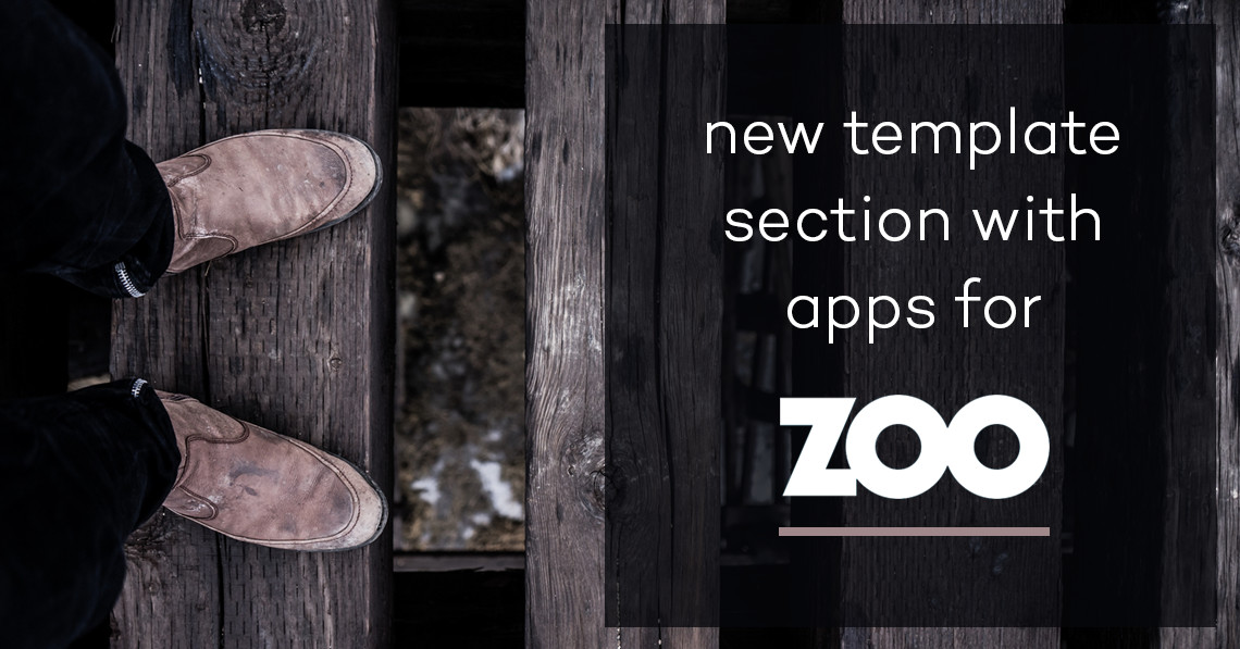 New template section with Apps for ZOO CCK