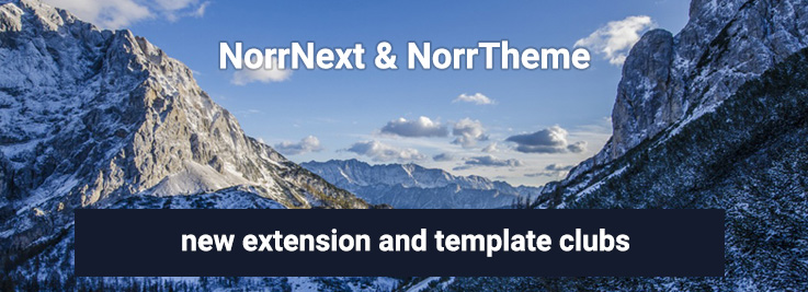 NorrNext and NorrTheme - new template and extension clubs