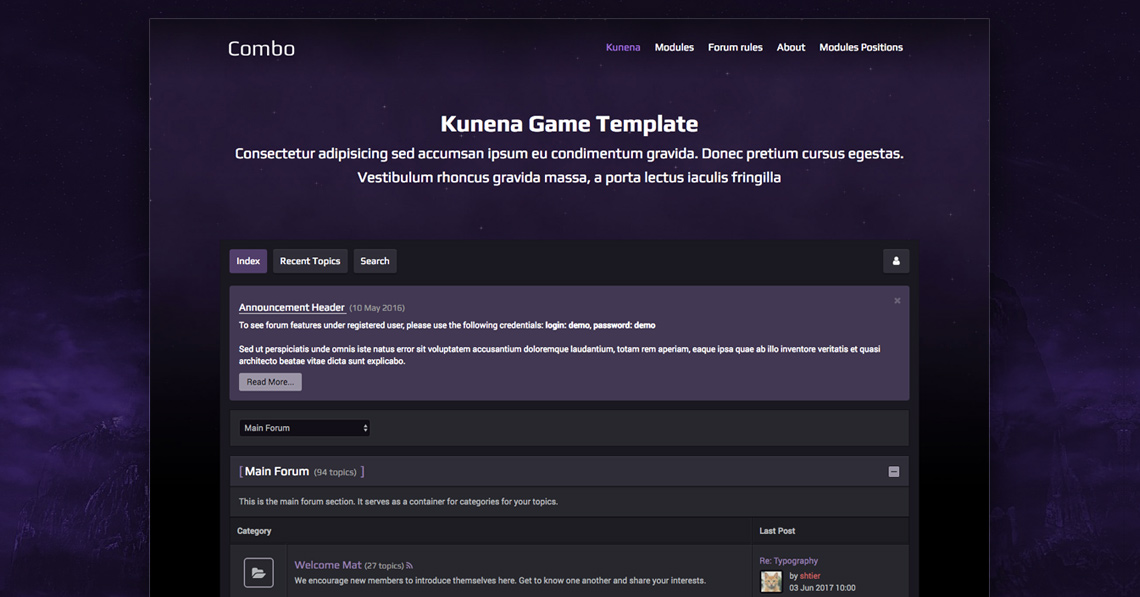 RND Kcombo - Kunena Game template released
